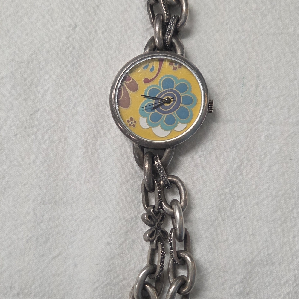 Lucky Brand Yellow and Blue Floral Watch